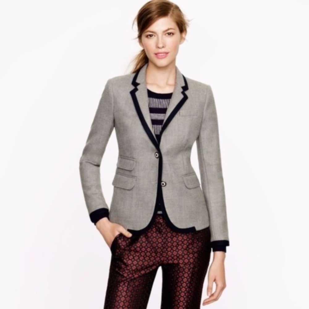 J. Crew Schoolboy Blazer in Tipped Wool NWOT